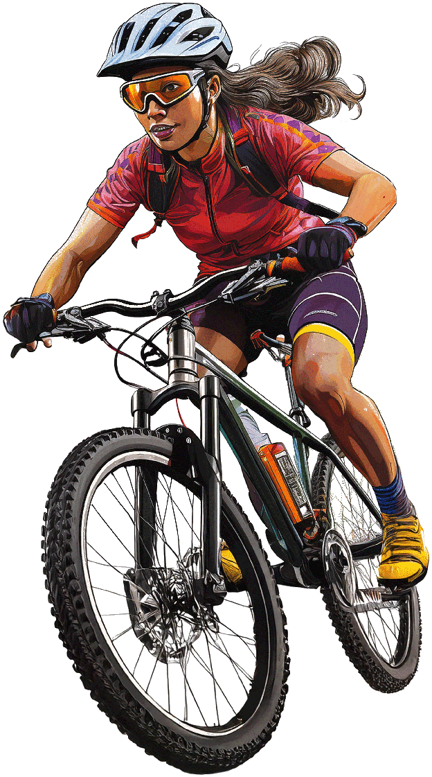 A mountain bike rider